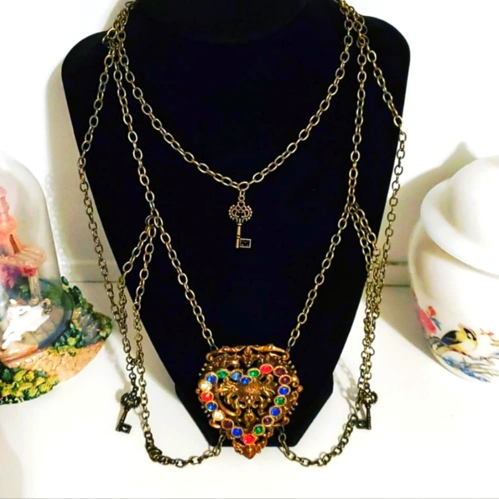 Antique Brooch Necklace